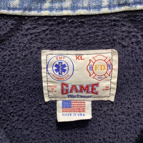 1990's Sun faded & Damaged half zip sweat shirt