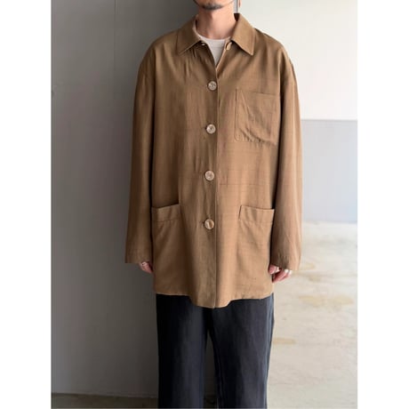1990's"DANA BUCHMAN"  Silk fabric 3pocket jacket