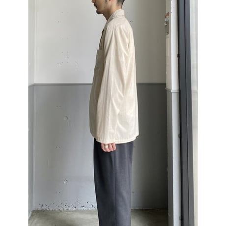 (Deadstock) 1990's ”Guy Laroche" Cotton/Viscose open collar shirt