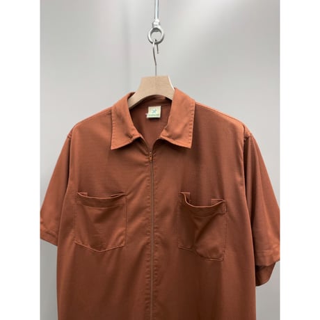 1990's-2000's Full zip short sleeve shirt
