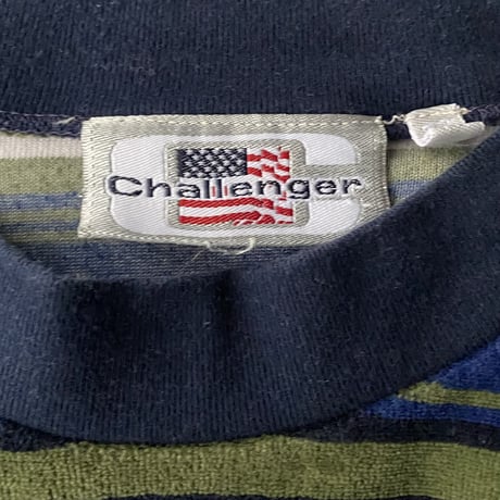 2000's Striped velour cut & sew