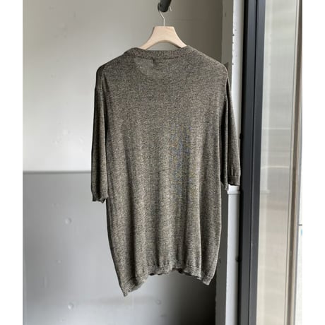 2000's Silk / Cotton fabric short sleeve melange knit