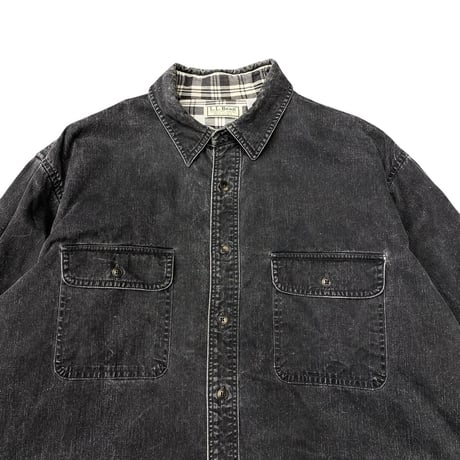 1980's-1990's "L.L.Bean" Black denim shirt