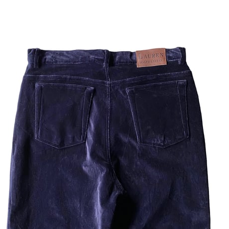 1990's "LAUREN" Cotton velour fabric 5pocket pants