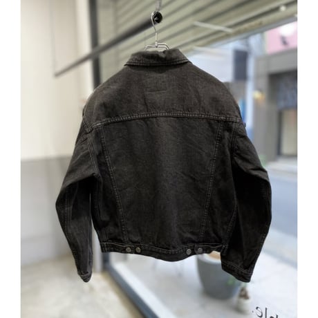 1980's-1990's "GAP" Black denim trucker jacket