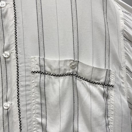1990's Double button design rayon shirt