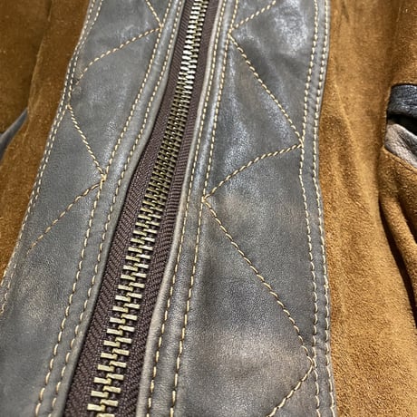 1980's Switching design leather jacket