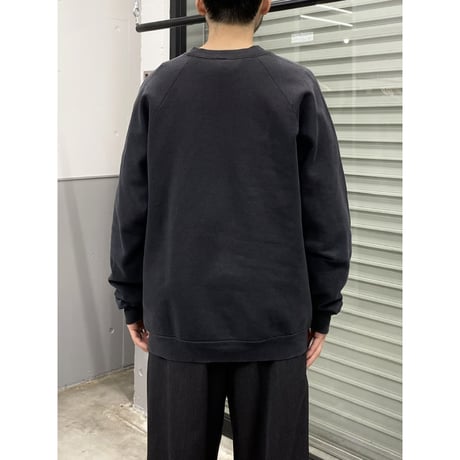 1990's EURO "FRUIT OF THE LOOM" Sun faded sweat shirt (BLK)