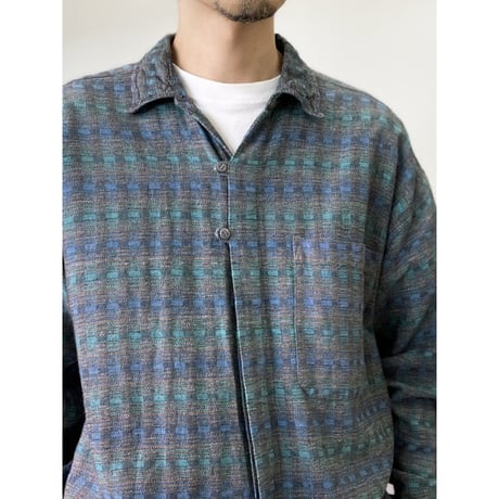 1980's Cotton jacquard long sleeve shirt