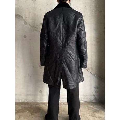 2000's "JIL SANDER" Double breasted leather coat