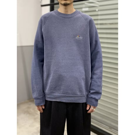 1990's EURO "FRUIT OF THE LOOM" Sun faded sweat shirt (NVY)