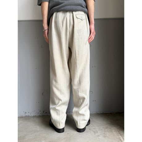 1980's-1990's "Liz claiborne" Linen / Rayon fabric 2tuck slacks pants