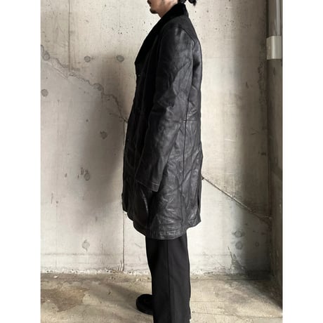 2000's "JIL SANDER" Double breasted leather coat