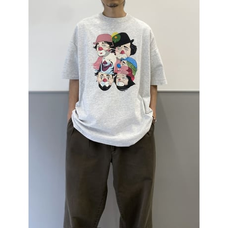 1990's Six clowns art printed Tee