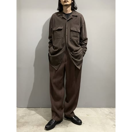 2000's "ORVIS" Open collar cotton shirt
