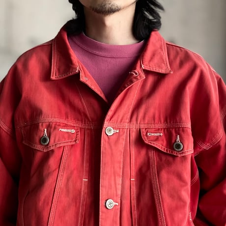 2000's Sun faded cotton trucker jacket