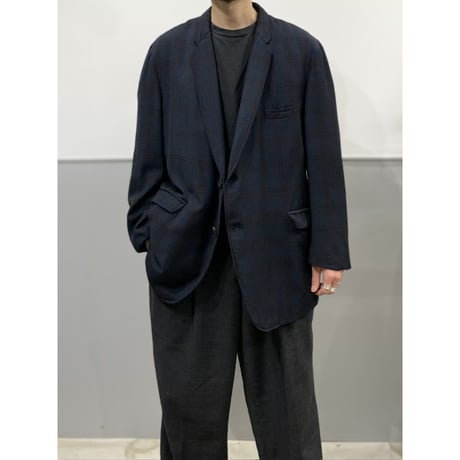1960's Ombre plaid wool tailored jacket