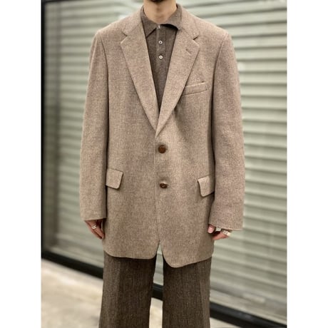 1980's "LANVIN" CAMEL HAIR Tailored Jacket
