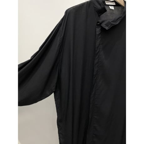 1980's-1990's Asymmetrical design rayon shirt