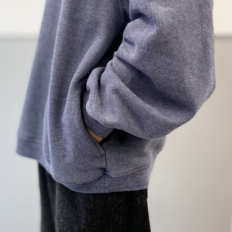2000's Wide silhouette cotton blend half zip hoodie