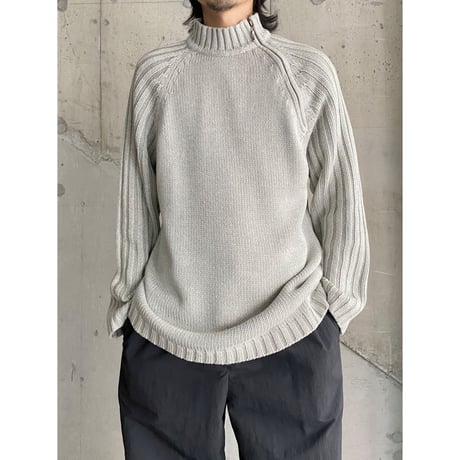 2000's Asymmetrical zip design knit sweater