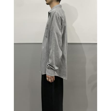 1980's-Early 1990's "SOSTANZA" Jacquard Fabric Long Sleeve Shirt
