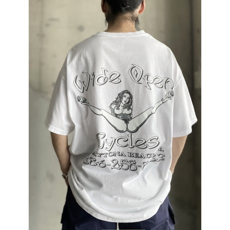 "Wide Open Cycles" printed Tee