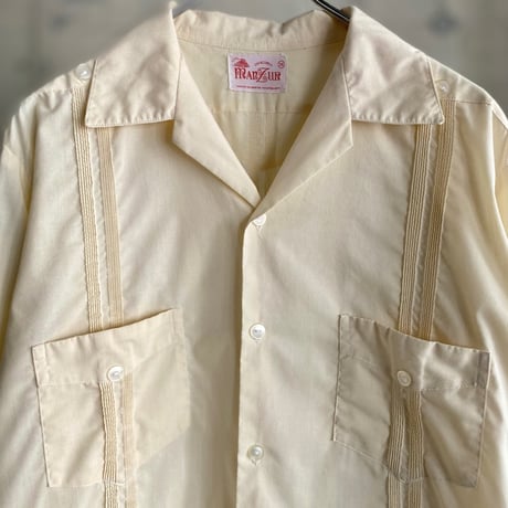 1970's-1980's Open Collar Guayabera Shirt
