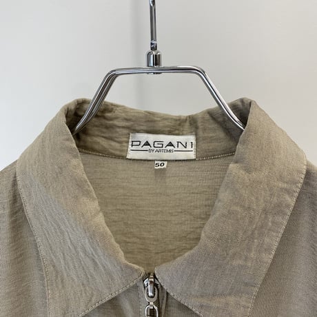 2000's Drawstrings design zip up shirt