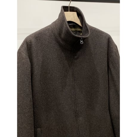 1990's-2000's Stand-collar zip up wool jacket