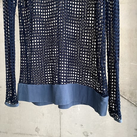 2000's Stretched mesh fabric cut & sew