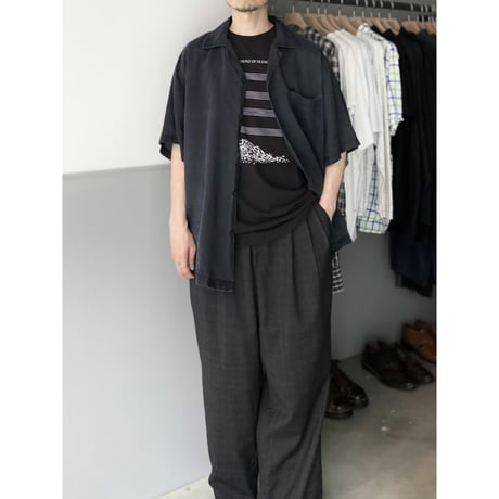 2000's〜 Open collar linen short sleeve shirt