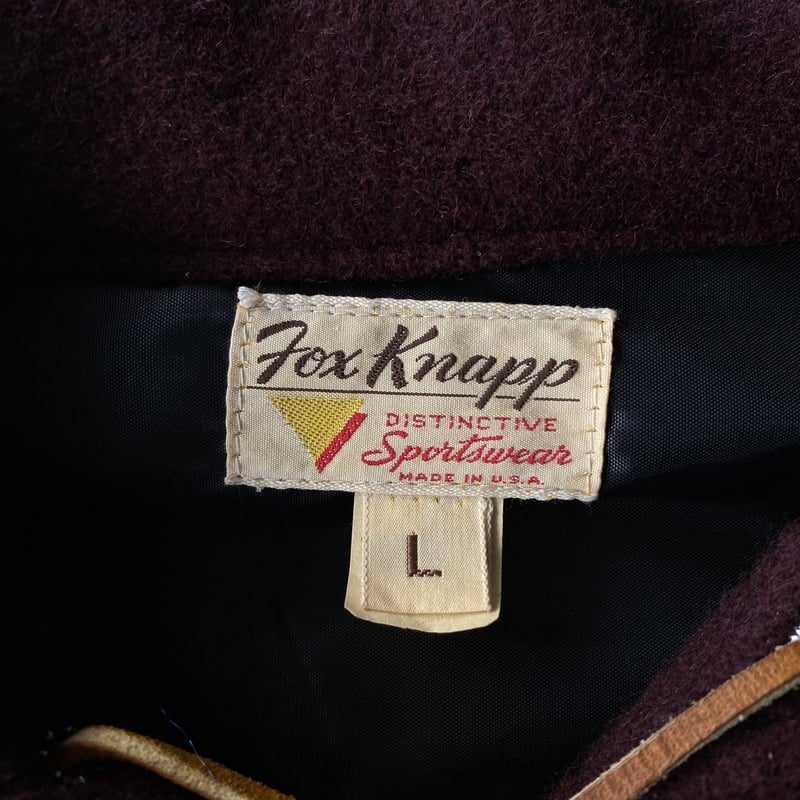 60s fox knapp ウールジャケット アメリカ製 タロンジップ 60s fox knapp ウールジャケット アメリカ製 タロンジップ