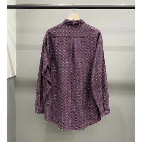 1990's Cotton Jacquard fabric long sleeve shirt