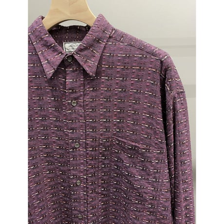 1990's Cotton Jacquard fabric long sleeve shirt