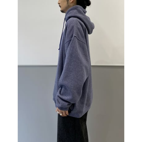 2000's Wide silhouette cotton blend half zip hoodie