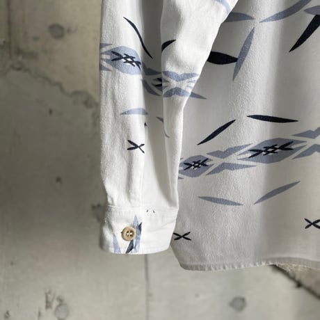 1990's "Reebok" All over printed L/S shirt