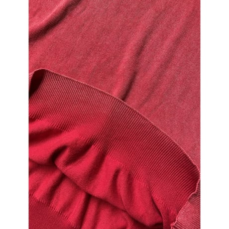 1990's-2000's Faded Color Rayon Blend Summer Knit Shirt