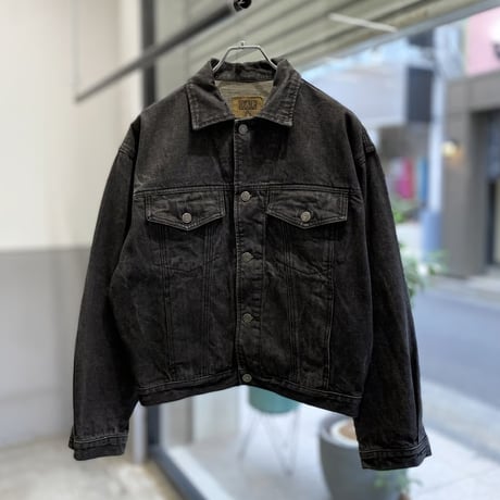 1980's-1990's "GAP" Black denim trucker jacket