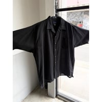 1990's-2000's "CLUB ROOM" Linen / Cotton fabric open collar shirt