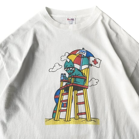 1990's "GTE VISA"  × "ANIMAL HOUSE" printed Tee
