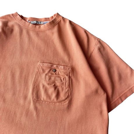 1980's-1990's "BUGLE BOY" seed stitch plain pocket Tee