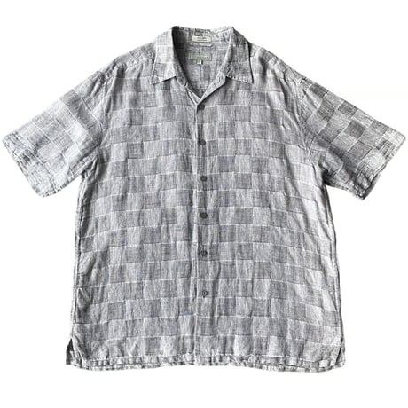 2000's Checker patterned linen shirt