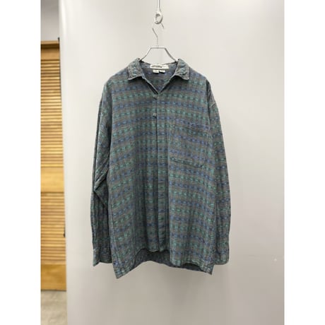 1980's Cotton jacquard long sleeve shirt