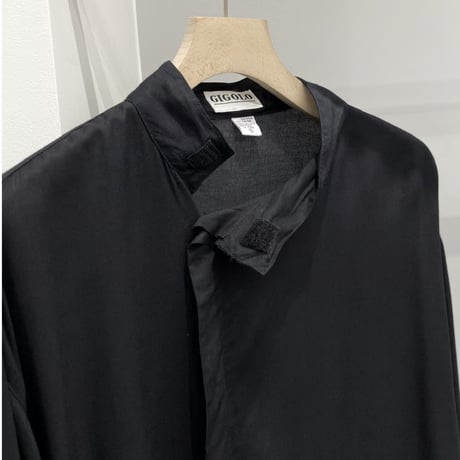 1980's-1990's Asymmetrical design rayon shirt