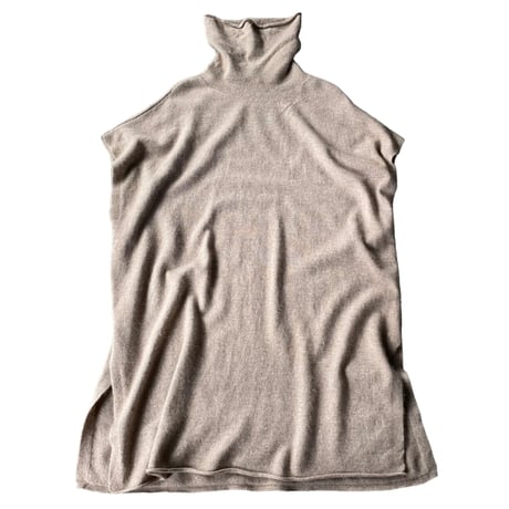 "EILEEN FISHER" Cashmere fabric Turtle necked sleeveless knit