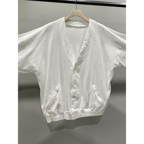 1980's-1990's Wide silhouette white color cardigan