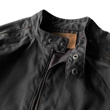 2000's "GUESS" Arm zipper design coated riders jacket