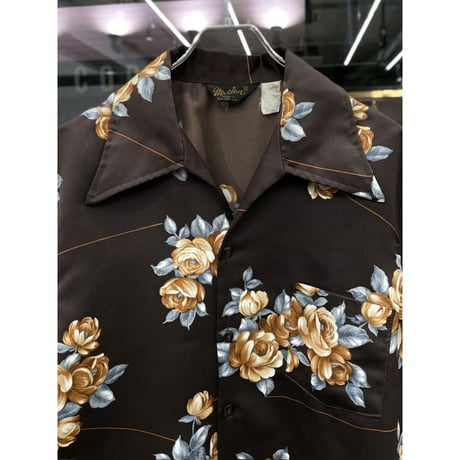 1970's "Mr.Jan" Floral printed open-collar shirt