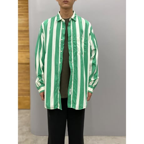 1990's "BONEVILLE" Long sleeve striped shirt